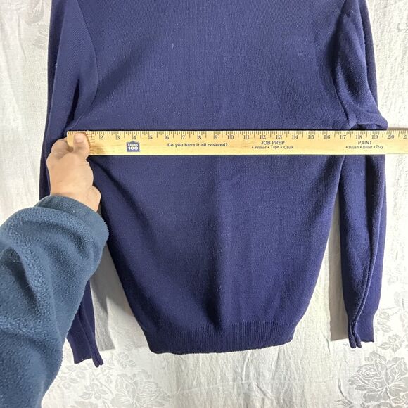 Vintage Sweater Small 20 Navy Blue Orlon Acrylic Union Made In USA Robert Bruce - Picture 7 of 11